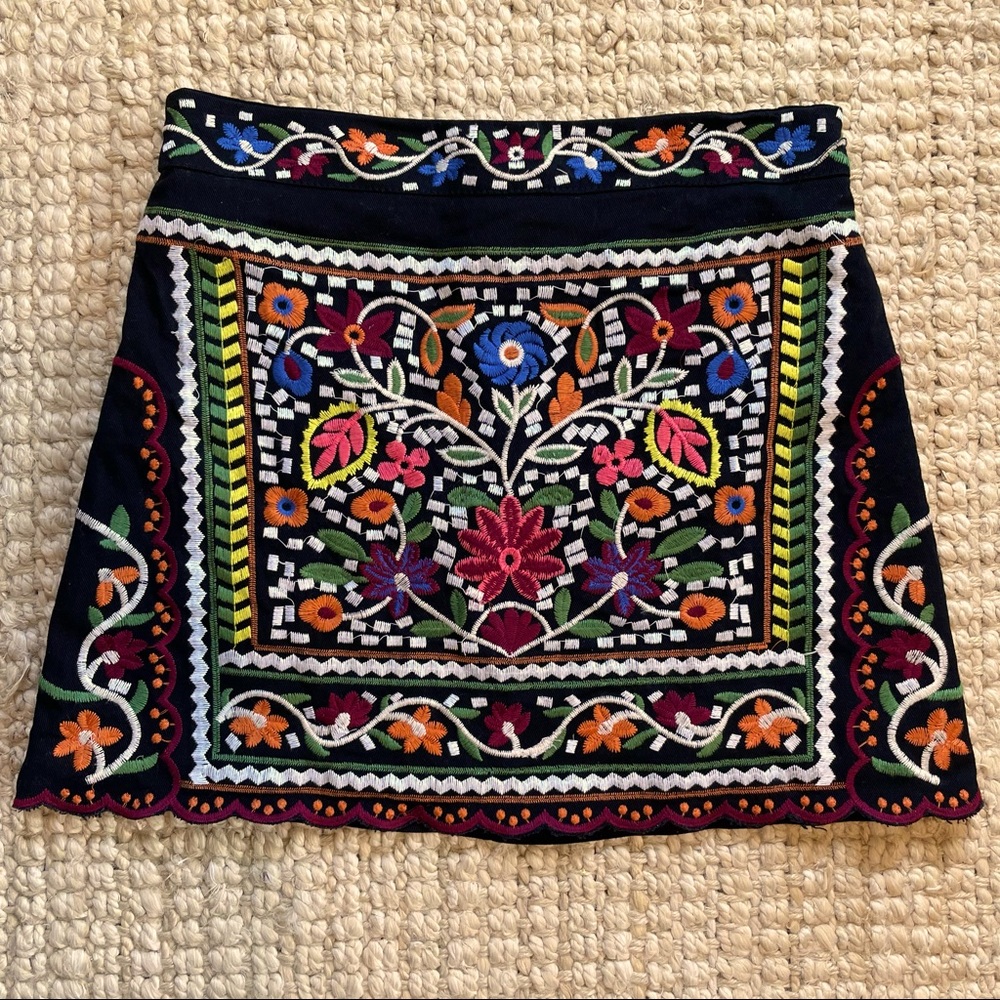 Lulu’s Embroidered Mini Skirt